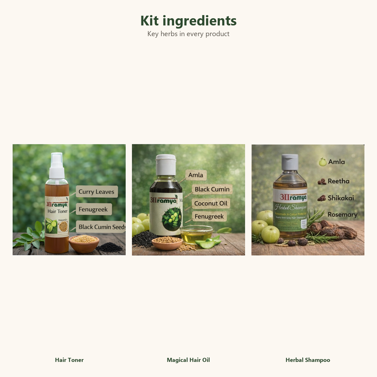 Complete Hair Ritual Kit — Ingredients