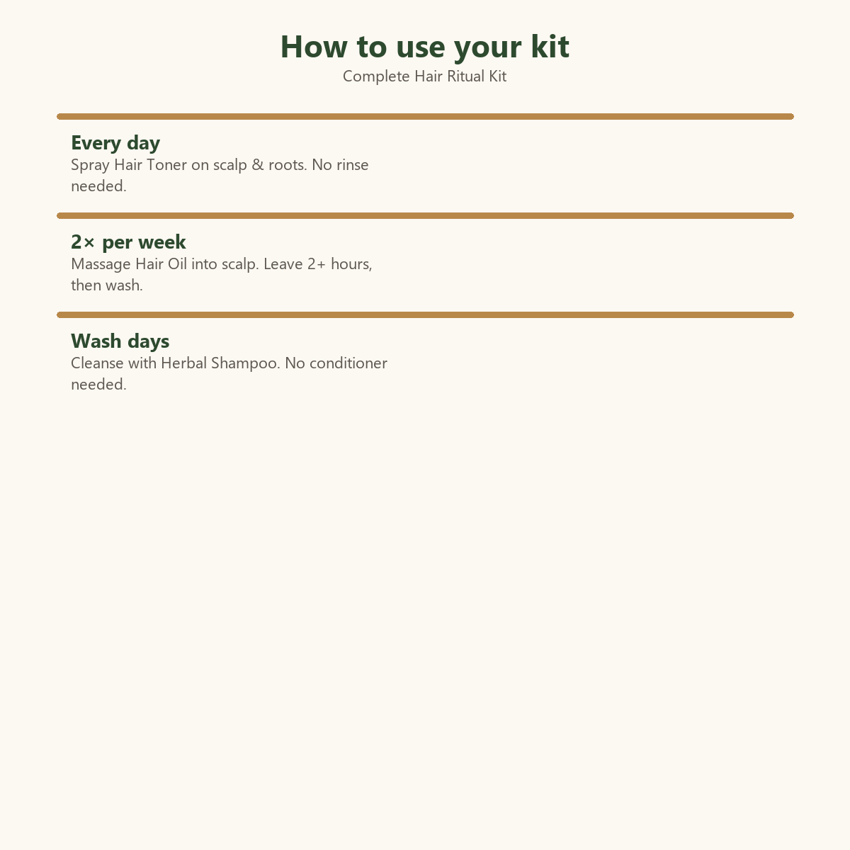Complete Hair Ritual Kit — Routine