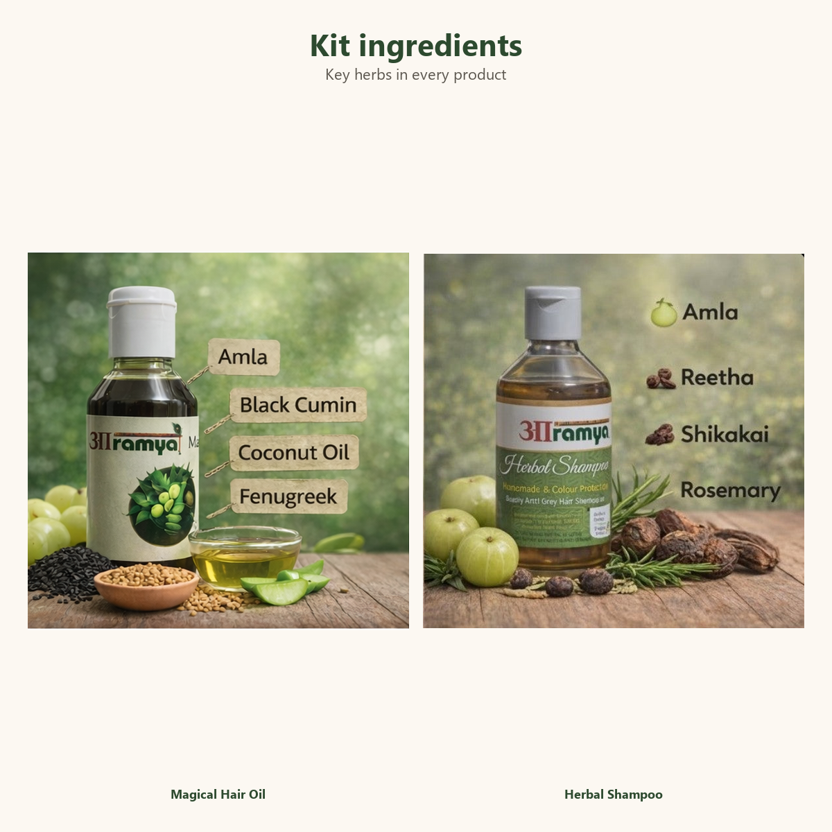 Hair Care Duo — Oil & Shampoo — Ingredients
